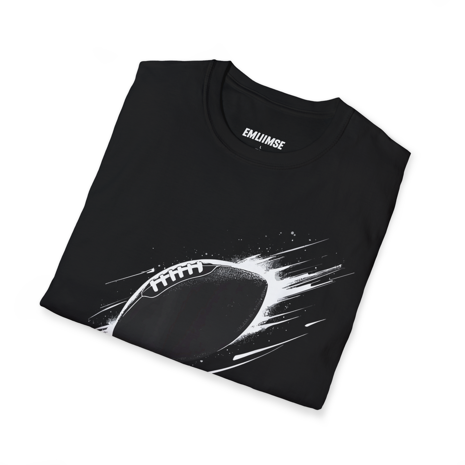 american football ball folded, black american football ball folded, black