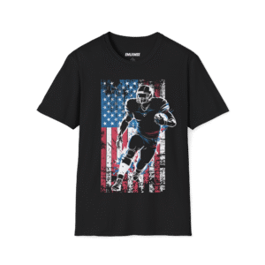 Home american usa flag football player front, black