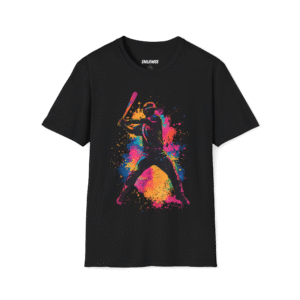 Home baseball player colorful paint art