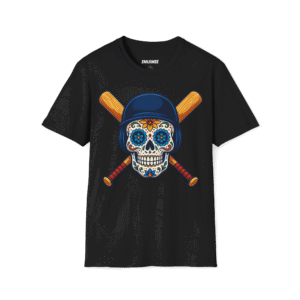 sugar skull baseball graphic